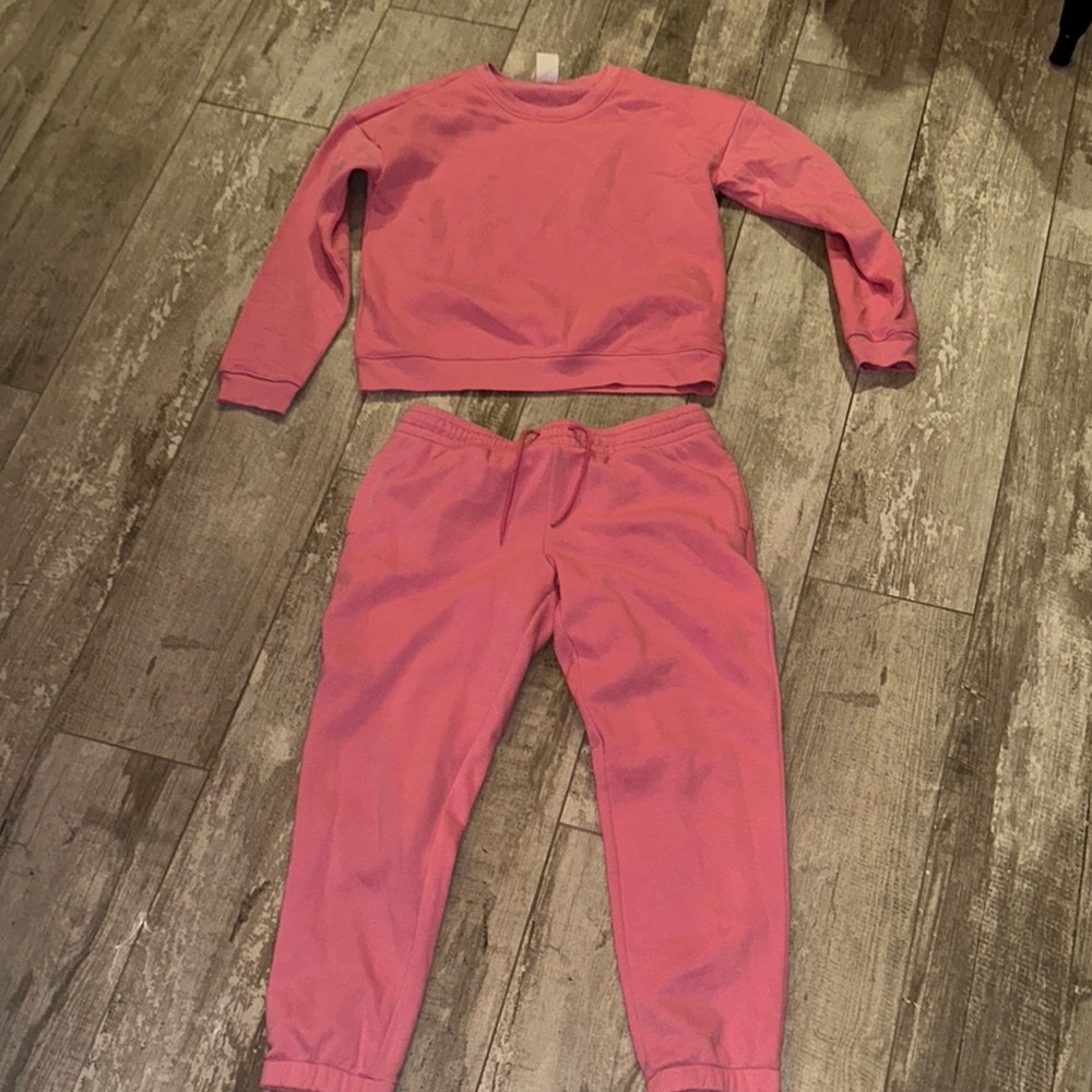 Athletic Works Pink Jogger Matching Set